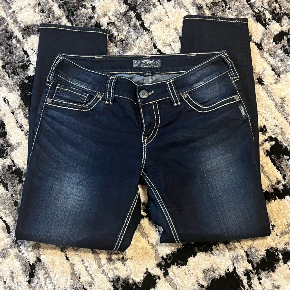 Silver Jeans Women's Dark Indigo Skinny Jeans